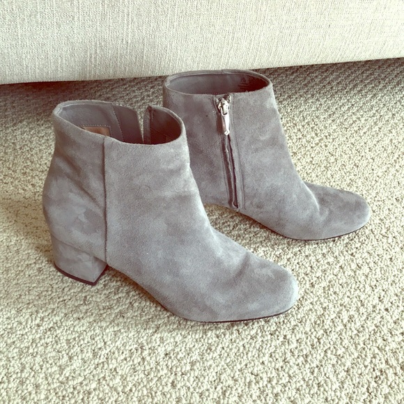 light gray booties